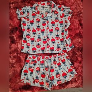 Disney Women's Pajama Set - Stitch Hearts